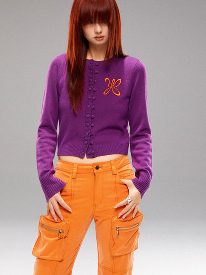 YOSHUYUKI Orange Utility Cargo Pants With 3D Pockets