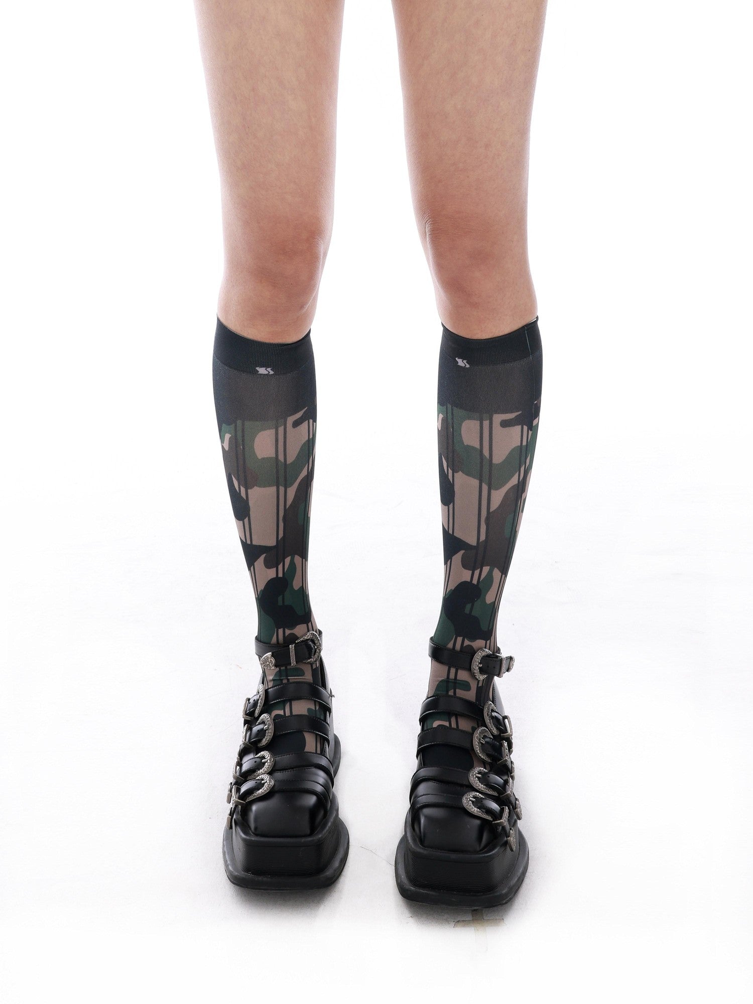 YOSHUYUKI Original Y2k Versatile Unique Print Mid Calf Women&