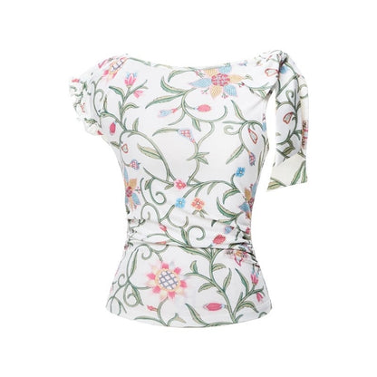 YOSHUYUKI_Pink_Floral_Print_Asymmetric_Ribbon_Women&