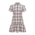 YOSHUYUKI_Pink_Plaid_Large_Button_Straight_A_Line_Women&