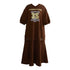 YOSHUYUKI_Pure_Cotton_Vintage_A_Line_Printed_Layered_Loose_Mid_Sleeve_Brown_Midi_Dresses_MISSTT