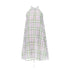 YOSHUYUKI_Purple_Green_Plaid_Drawstring_Low_Waist_A_Line_Women&