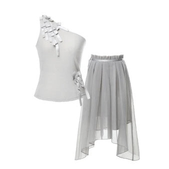 YOSHUYUKI_Ribbon_Flower_Knit_One_Shoulder_Women&