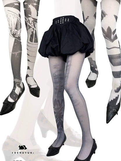 YOSHUYUKI Sexy Girl Print Slimming Distinctive Women&