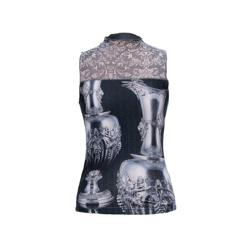 YOSHUYUKI_Silver_Wine_Bottle_Print_Panel_H_Silhouette_Women&