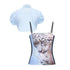 YOSHUYUKI_Sky_Blue_Animal_Print_Elastic_Bandeau_Convertible_Women&