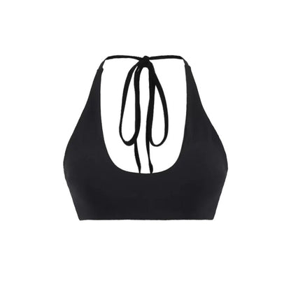 YOSHUYUKI_Solid_Color_Halter_Neck_Padded_Full_Cup_No_Underwire_Women&