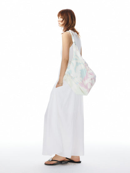 YOSHUYUKI Square Abstract Polka Dot Print Convertible Tote Women&