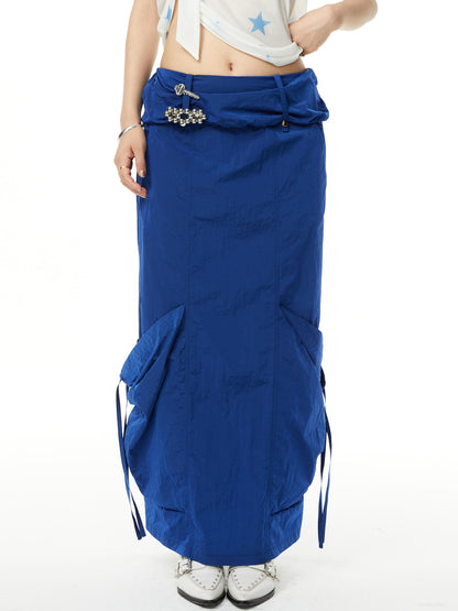 YOSHUYUKI Straight Leg Utility Skirt With Side Pockets