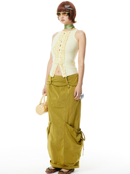 YOSHUYUKI Straight Leg Utility Skirt With Side Pockets
