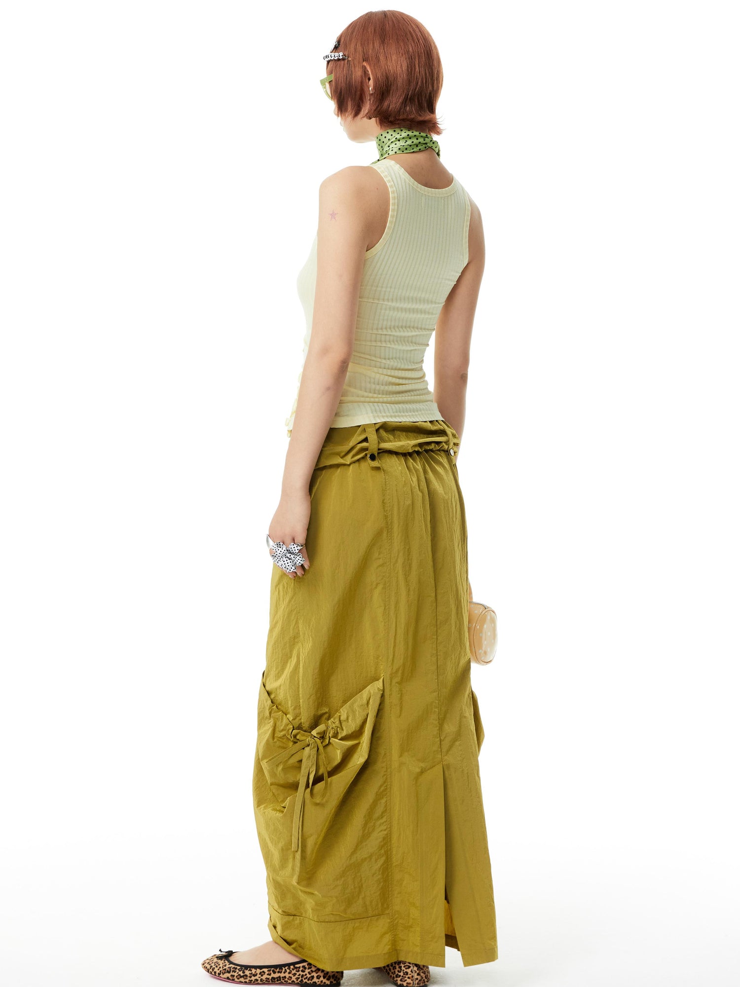 YOSHUYUKI Straight Leg Utility Skirt With Side Pockets