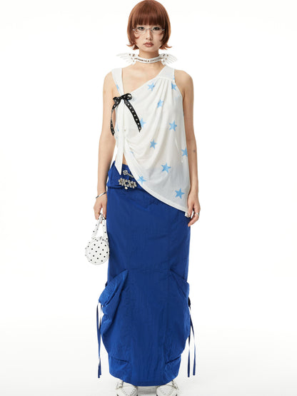 YOSHUYUKI Straight Leg Utility Skirt With Side Pockets