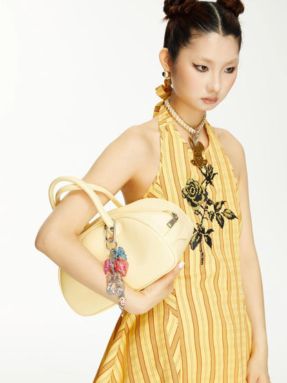 Strawberry Bow Metal Ornament