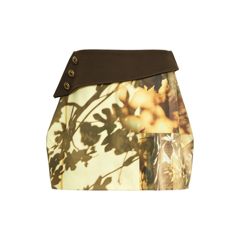 YOSHUYUKI_Tree_Shadow_Print_Cocoon_Low_Waist_Reversible_Women&