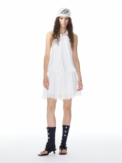YOSHUYUKI Two Tone Stacked Button Detail Knitted Women&