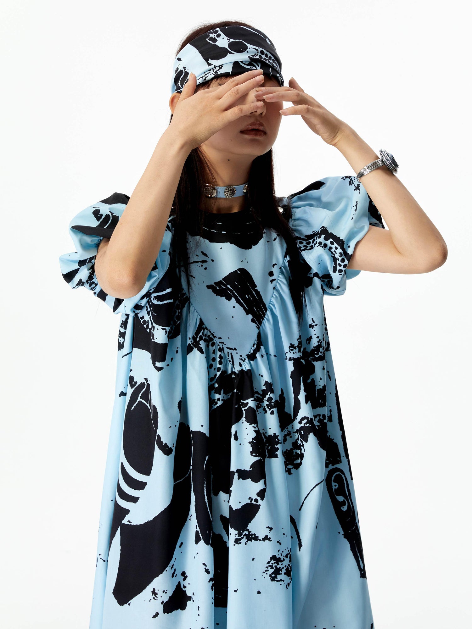 YOSHUYUKI Vitamin D Floral Print Relaxed Fit Dress