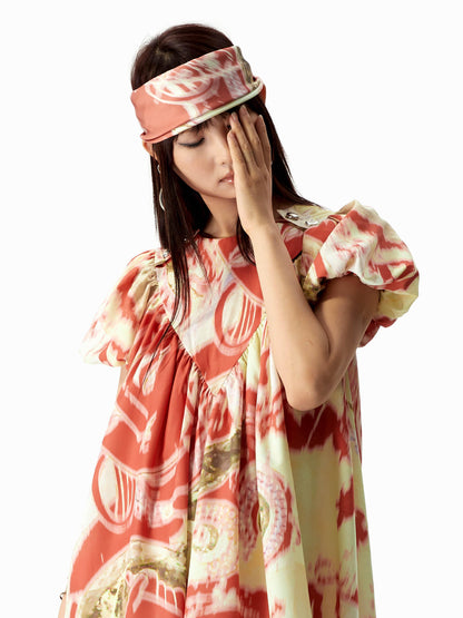 YOSHUYUKI Vitamin D Floral Print Relaxed Fit Dress