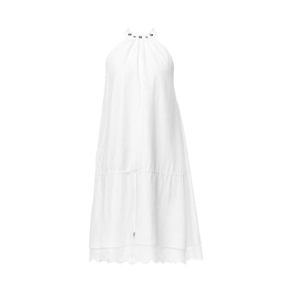 YOSHUYUKI_White_Studded_Drawstring_Low_Rise_A_Line_Women&