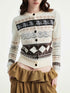 YOSHUYUKI_Wool_Blend_Jacquard_Cropped_Stand_Collar_Unisex_Bear_Button_Cardigans_MISSTT