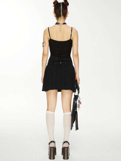 YOSHUYUKI Yoshuyuki Jacquard Slip Dress Convertible Knit Gown Black White