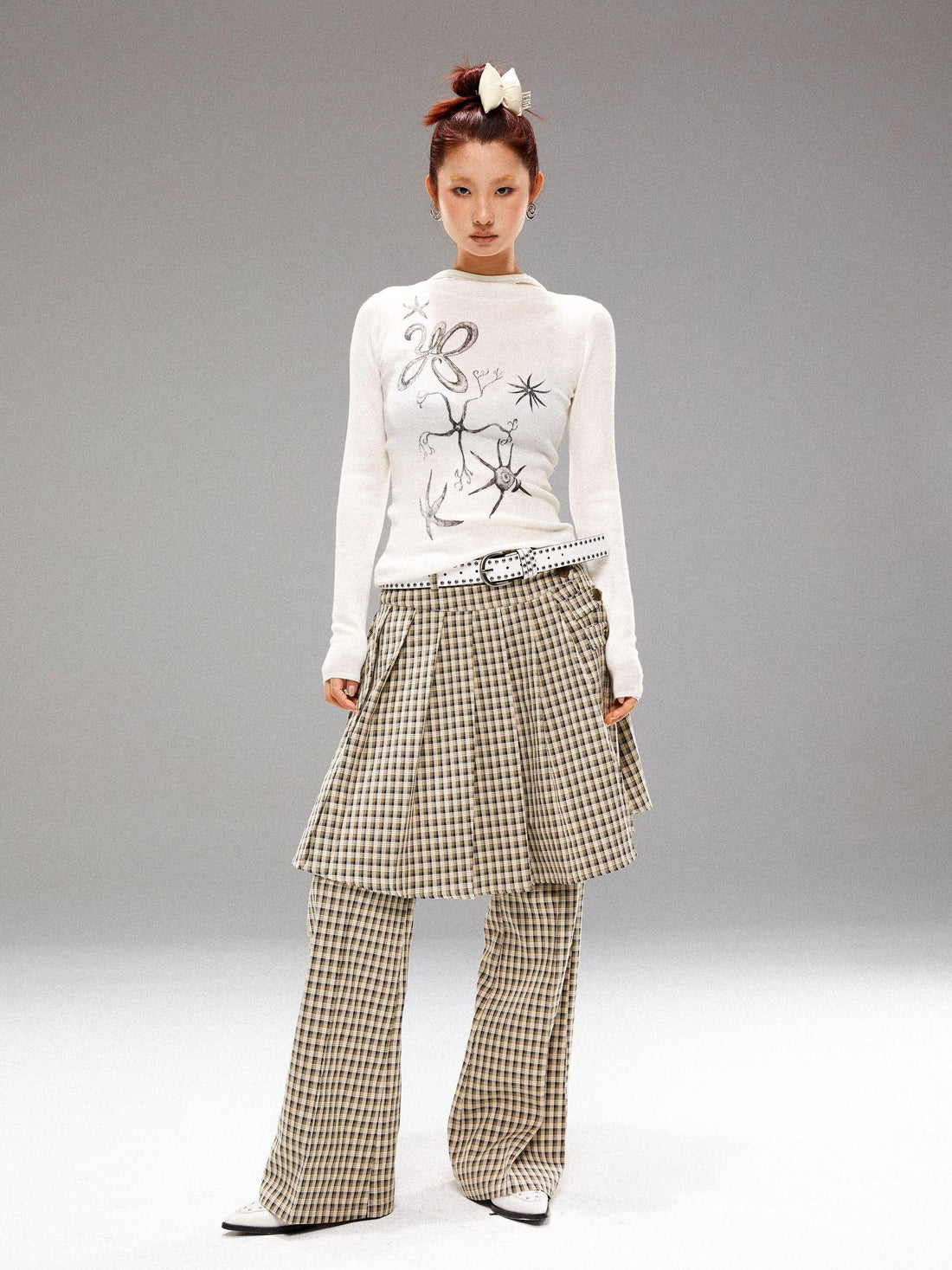 YOSHUYUKI  Island 2024 Fall Winter Hand Printed Wool Hoodie