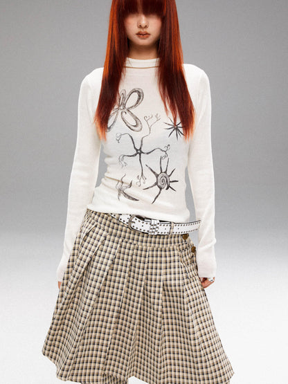 YOSHUYUKI  Island 2024 Fall Winter Hand Printed Wool Hoodie