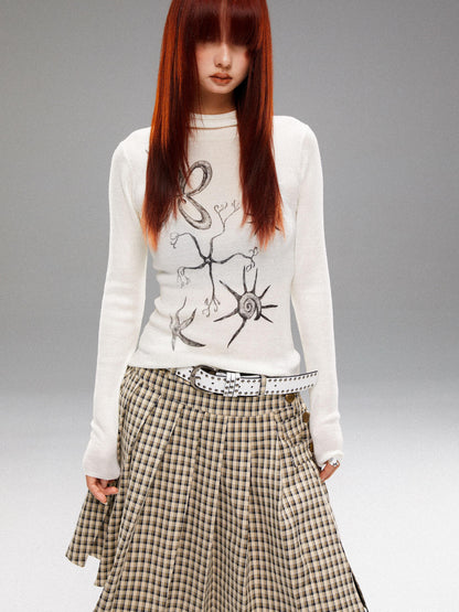 YOSHUYUKI  Island 2024 Fall Winter Hand Printed Wool Hoodie