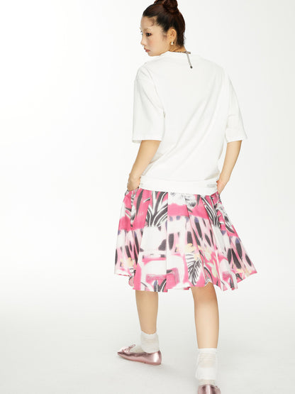 YOSHUYUKI s Strawberry Bow Print Oversized T Shirt
