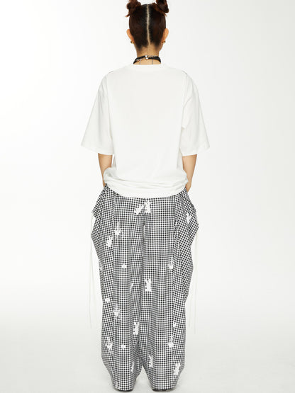YOSHUYUKI s Strawberry Bow Print Oversized T Shirt