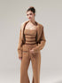 YZZI_HE_Almond_Brown_Striped_Lapel_Cropped_High_Waist_Women&