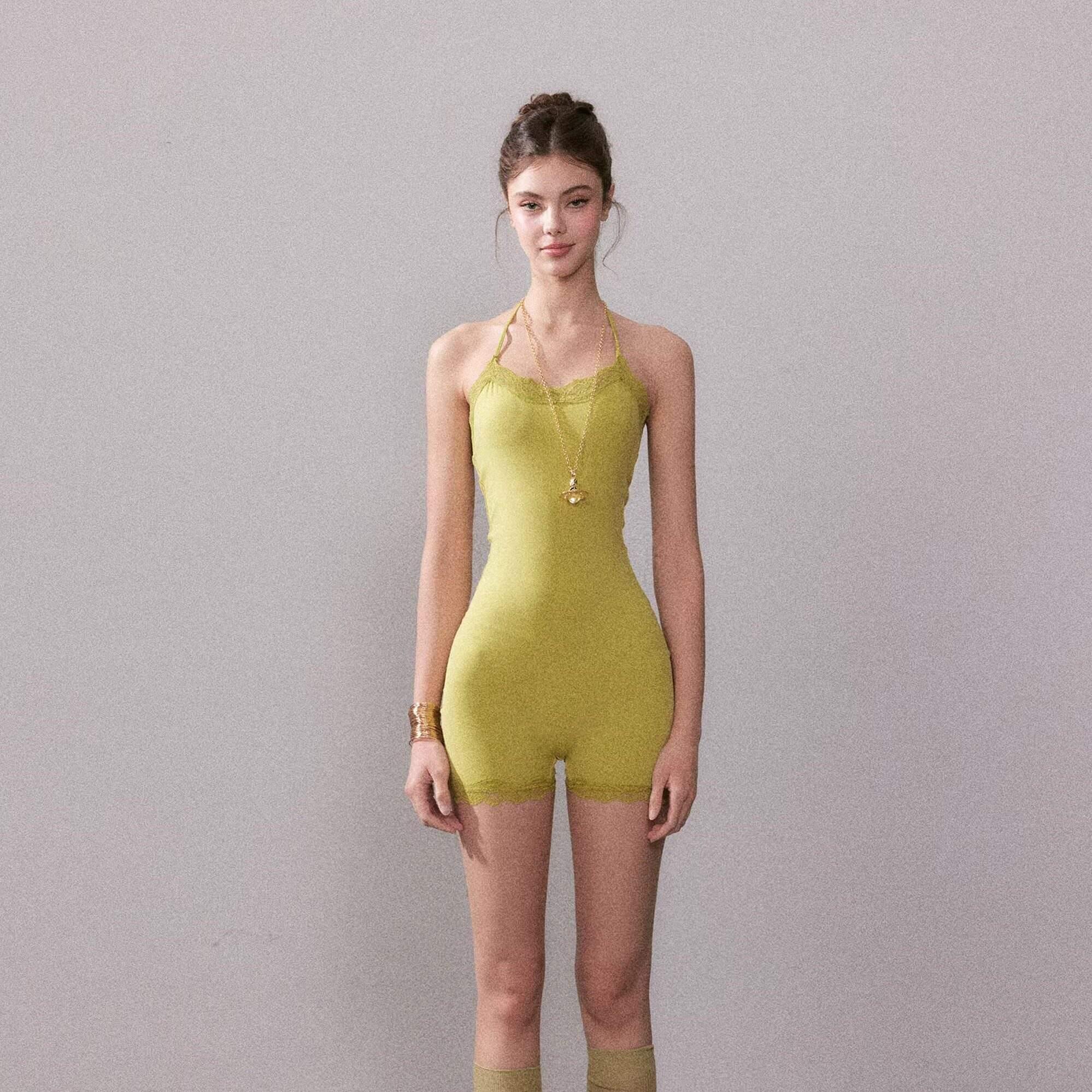 YZZI_HE_Avocado_Solid_Lace_Strappy_One_Piece_Women&