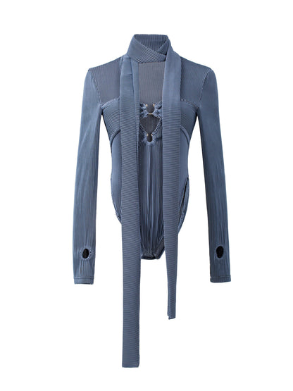 YZZI_HE_Cutout_V-neck_Long_Sleeve_Low_Waist_Bodycon_Women&