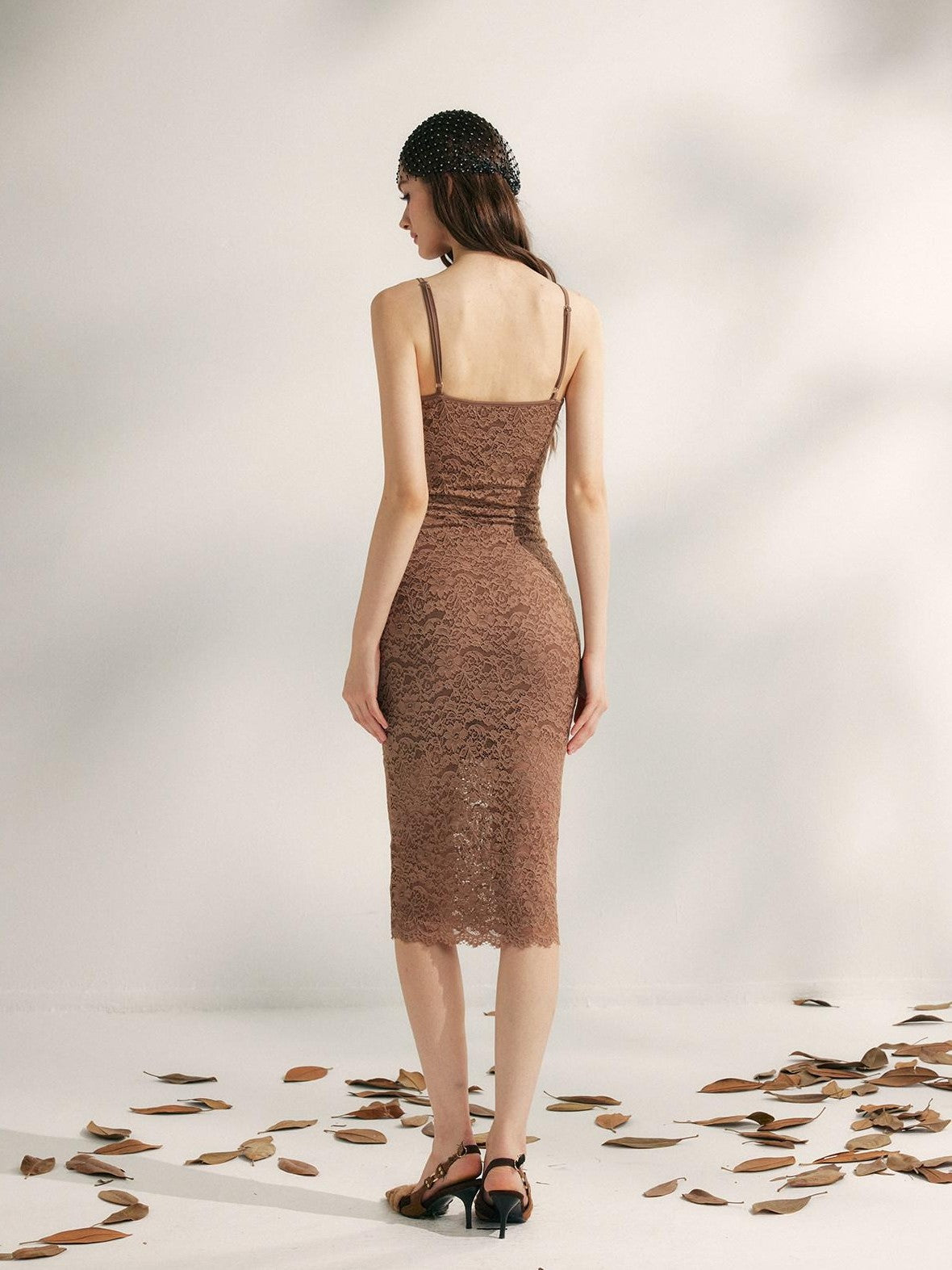 YZZI HE Floral Lace Embroidered Fishtail Women&