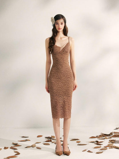YZZI HE Floral Lace Embroidered Fishtail Women&