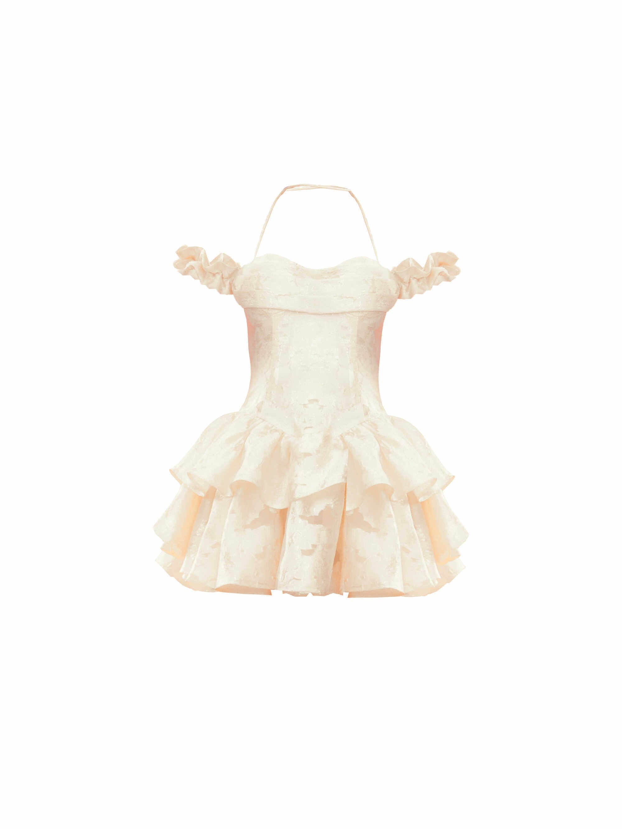 YZZI_HE_Jacquard_Puff_High_Waist_Spaghetti_Strap_Women&