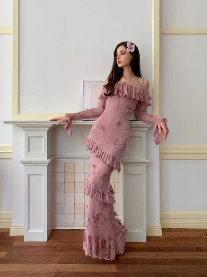 YZZI_HE_Knit_One_Shoulder_3d_Butterfly_Ruffle_Women&