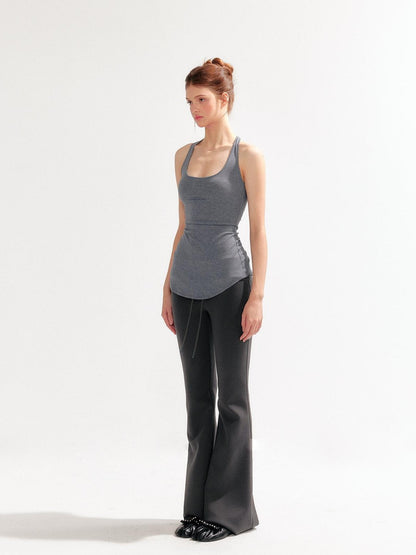 YZZI HE Low Waist Two Piece Solid Women&
