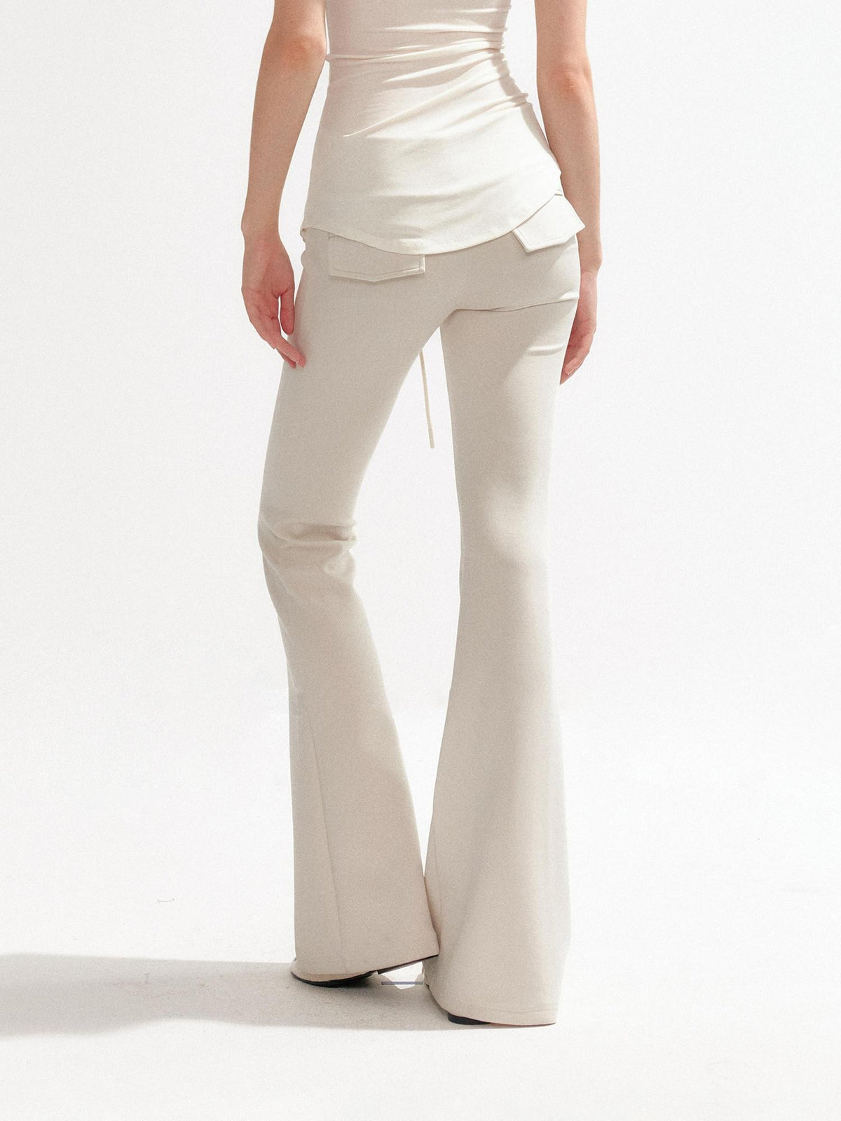 YZZI HE Low Waist Two Piece Solid Women&