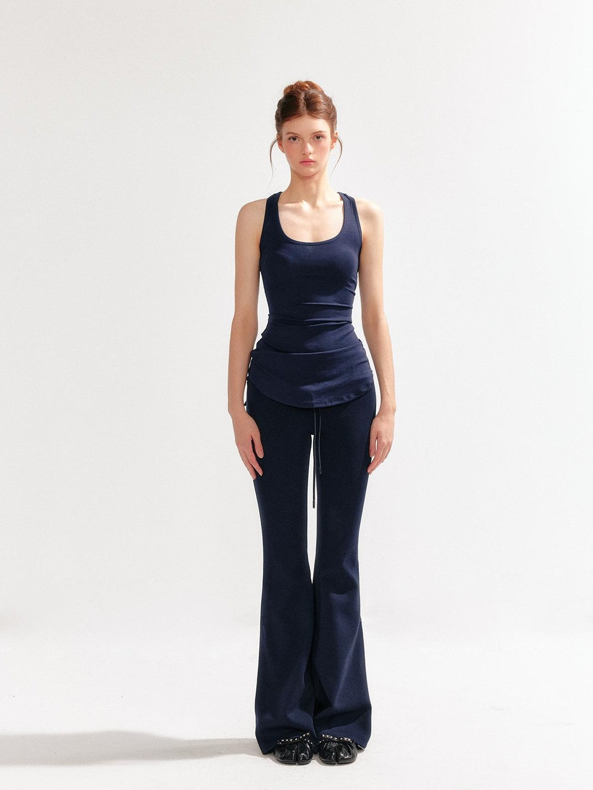 YZZI HE Low Waist Two Piece Solid Women&