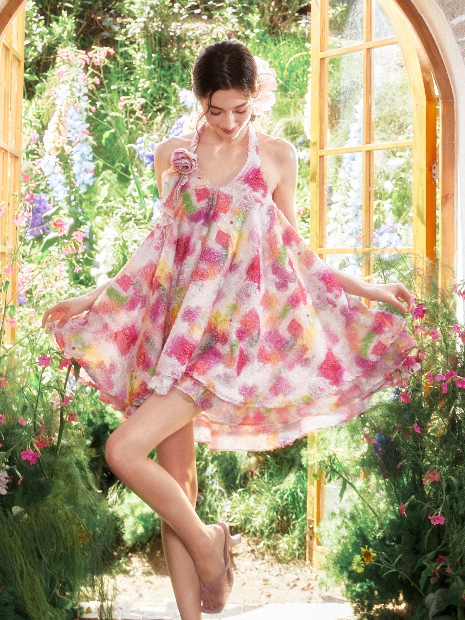YZZI_HE_Neon_Oil_Painting_Ombre_Floral_Aline_Women&