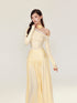 YZZI_HE_One_Shoulder_Waist_Ruching_Slim_Long_Sleeve_Women&
