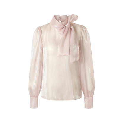 YZZI_HE_Pink_Bow_Stand_Collar_Women&