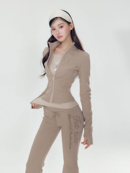 YZZI_HE_Pink_Stand_Collar_Slim_Fit_Yoga_Zipper_Long_Sleeve_Women&