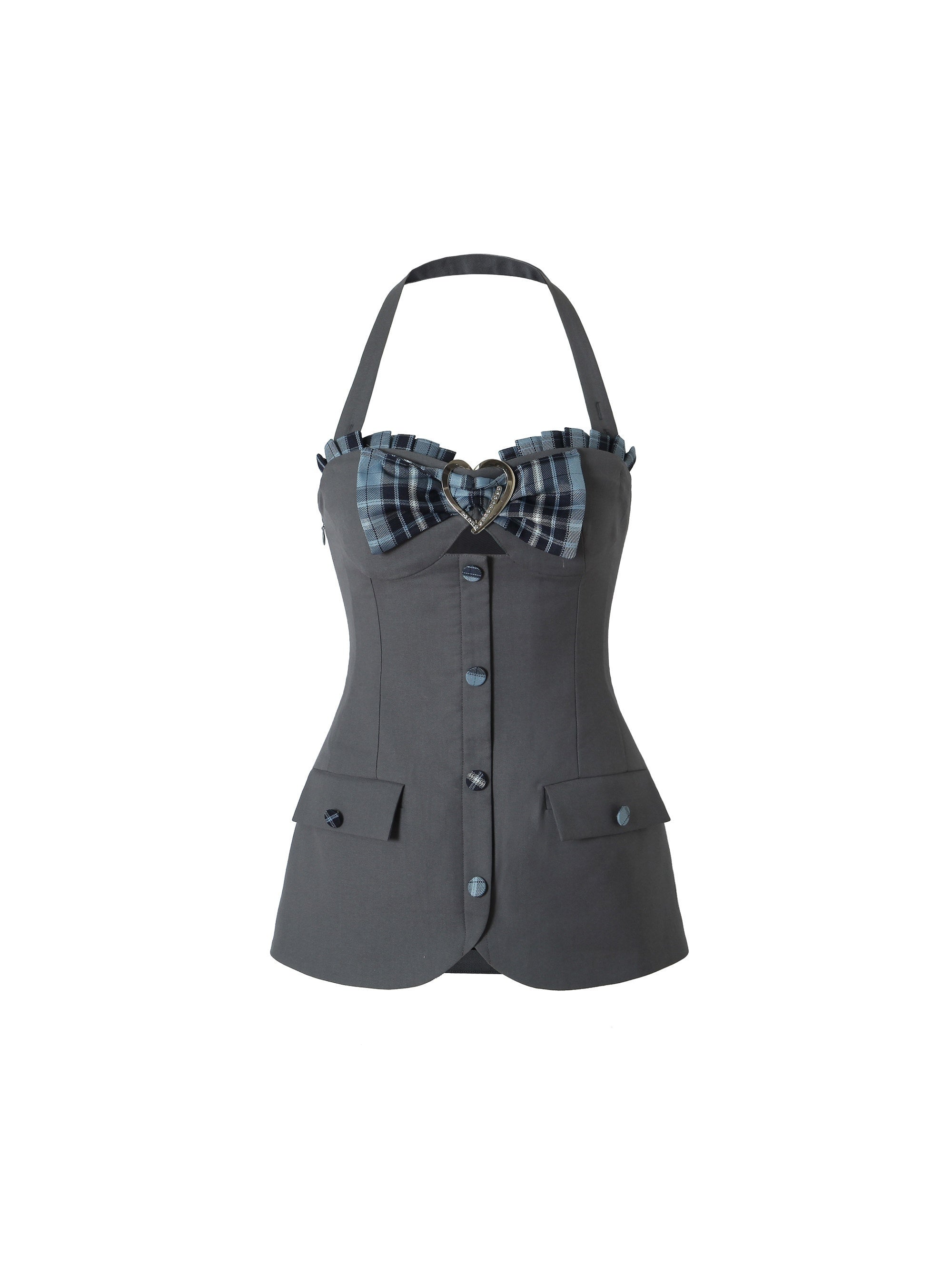 YZZI_HE_Plaid_Pleated_High_Waist_Buttoned_Women&