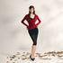 YZZI_HE_Pleated_Crossover_V-neck_Cinched_Waist_Women&