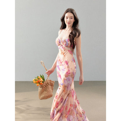 YZZI_HE_Printed_Paneled_V-neck_Mermaid_Strappy_Women&