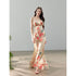 YZZI_HE_Printed_Paneled_V-neck_Mermaid_Strappy_Women&