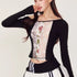 YZZI_HE_Puff_Sporty_Lace_Print_One_Shoulder_T_Shirt_Women&