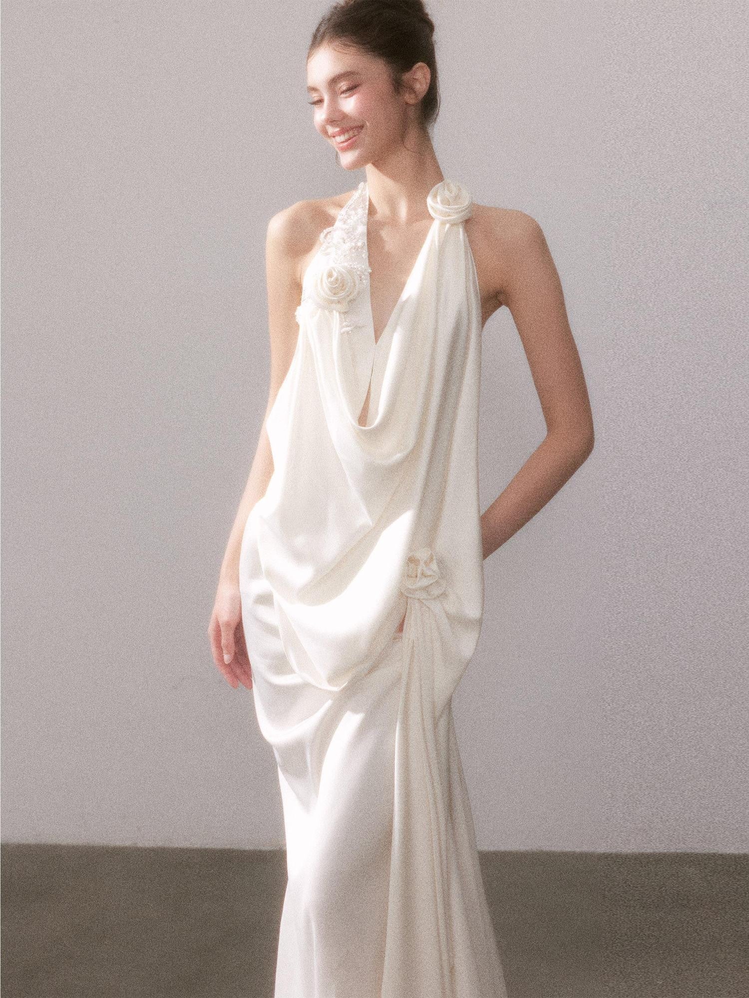 YZZI HE Shimmering Flowy Women&