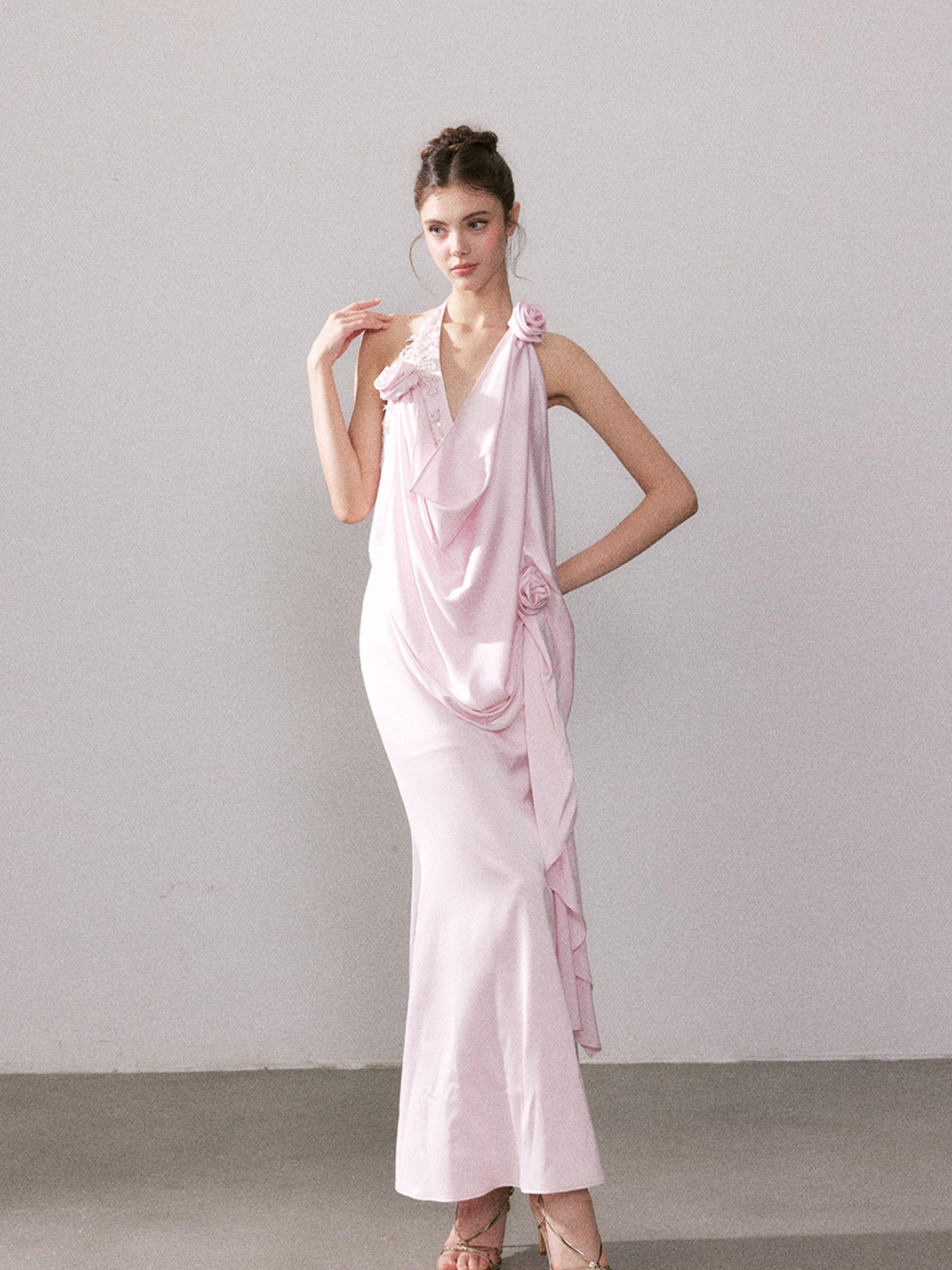 YZZI HE Shimmering Flowy Women&